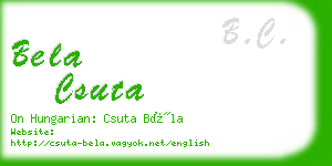 bela csuta business card